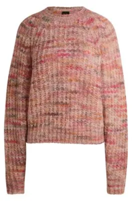Jersey relaxed fit de mezcla de alpaca con hilos multicolor